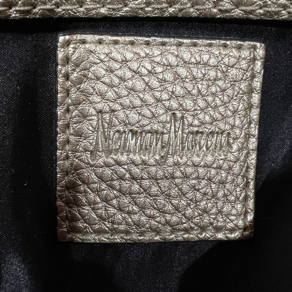 Neiman Marcus gold snake print tote bag - Picture 2 of 9